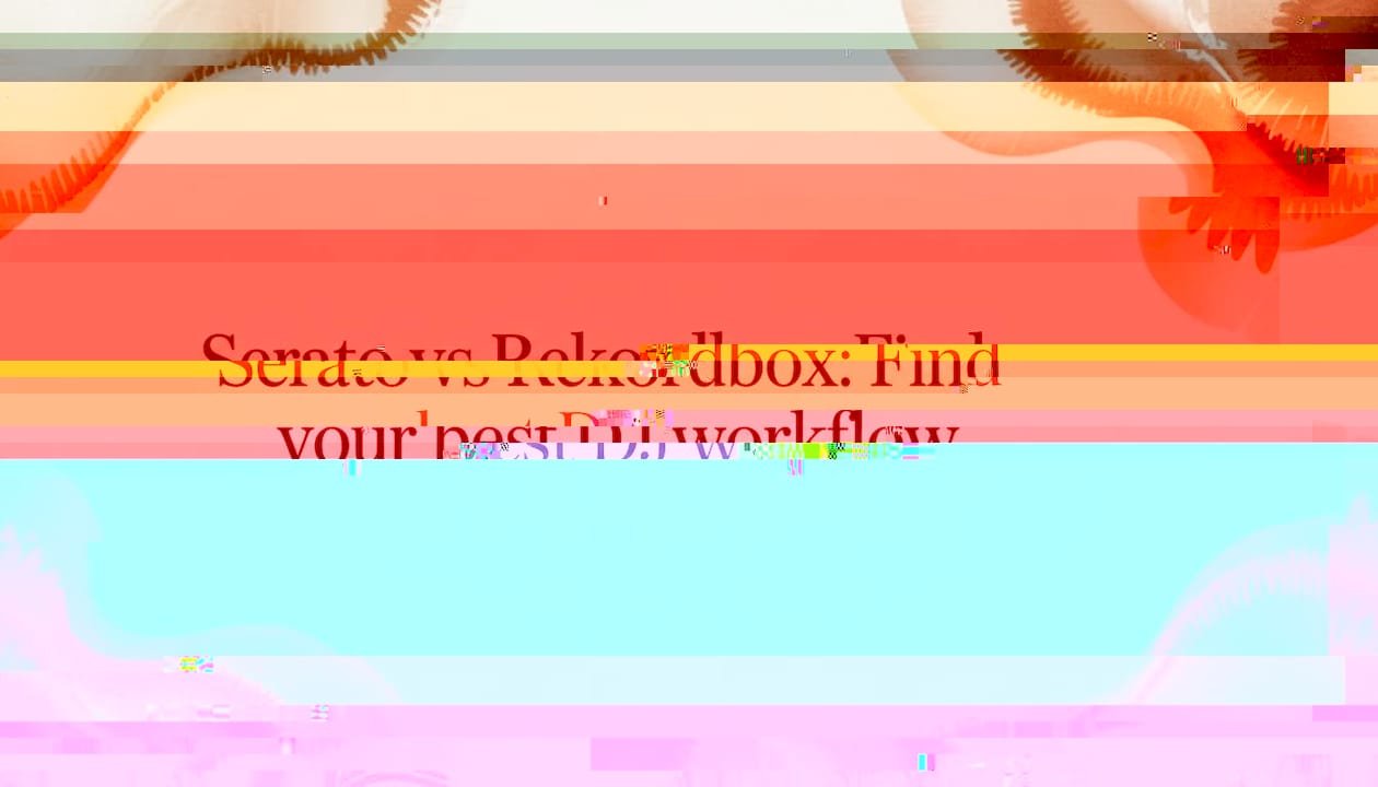 Decorative watercolor banded frame for DJ workflow title