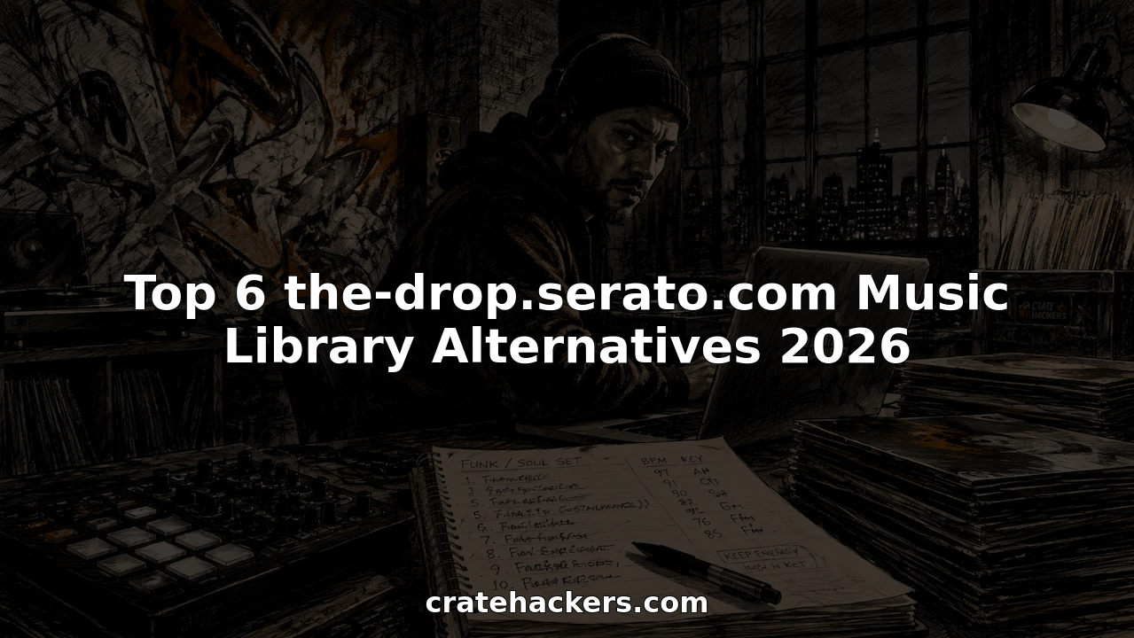 DJ organizing music library on laptop at home studio